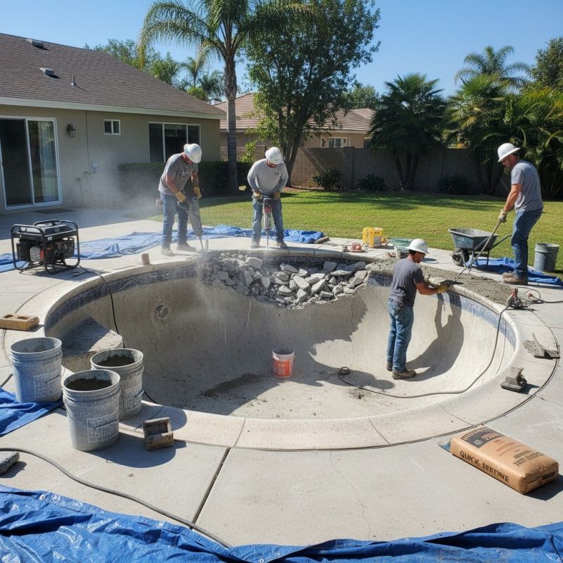 Local Swimming Pool Concrete Repair pros at work